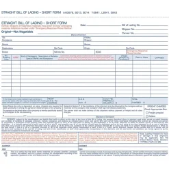 Business Forms*TOPS ® Snap-Off® Bill Of Lading, Short Forms, 4 Part, 8-1/2" x 7"