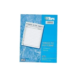 Notepads|TOPS Things To Do Today Memo Pad, 8.5" x 11", White, 100 Sheets/Pad (TOP 2170)