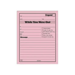 Notepads|TOPS While You Were Out Message Pads, 4.25" x 5.5", Pink, 50 Sheets/Pad, 12 Pads/Pack (TOP 3002P)
