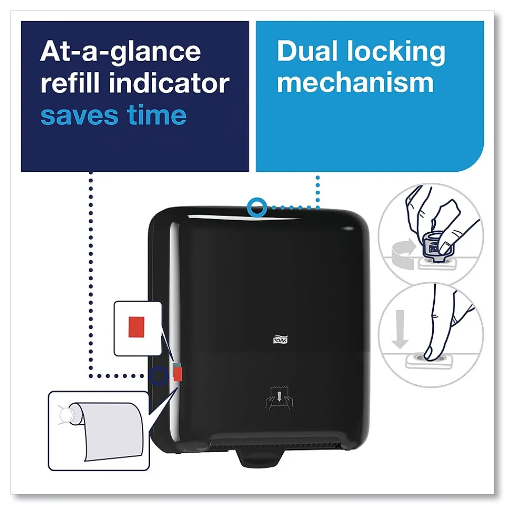 Elevation Matic Hand Towel Roll Dispenser, Black (TRK5510282)<Tork