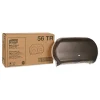 ® Twin Jumbo Roll Bath Tissue Dispenser, 19.29 x 5.51 x 11.83, Smoke/Gray<Tork Hot
