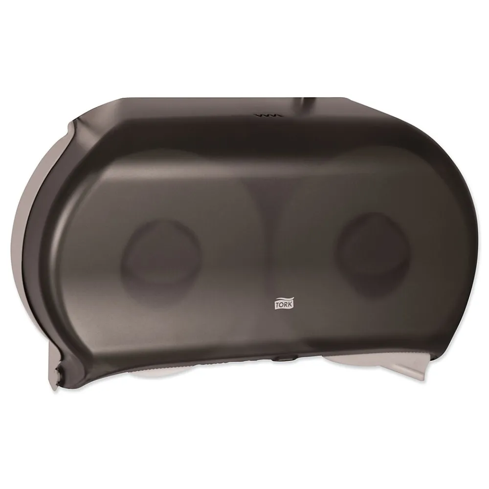 ® Twin Jumbo Roll Bath Tissue Dispenser, 19.29 x 5.51 x 11.83, Smoke/Gray<Tork Hot