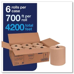 Tork Universal Matic Hardwound Paper Towels, 1-ply, 6 Rolls/Carton (TRK290088)
