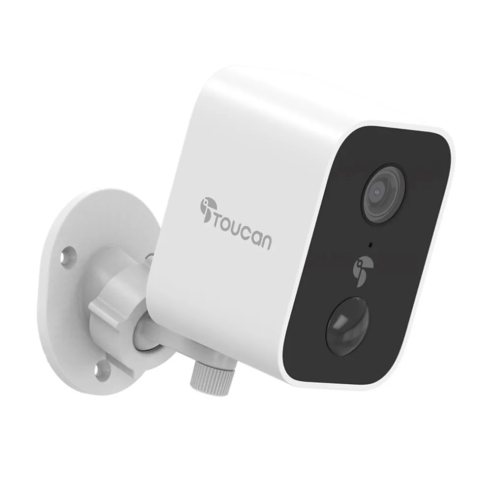 Toucan Scout Wireless Outdoor Smart Battery Operated Security Camera Wi-Fi Night Vision 2-Way Talk Live View, White (TNTWSC01WU)