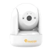 Toucan Seek Wireless Indoor Smart Plug-In Pan and Tilt Security Camera Wi-Fi Night Vision 2-Way Talk Live View, White