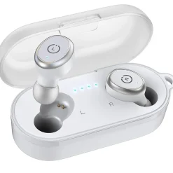 T10S Wireless Earbuds, Bluetooth, White (T10SWHT)<TOZO Online