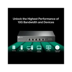 TP-LINK 5-Port Multi-Gigabit Unmanaged Switch, Black (TL-SX105)