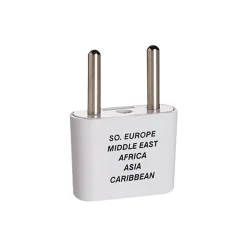 Adapter Plug for Europe, Middle East, Parts of Africa, Asia, and Caribbean, White (NW3XR)<Travel Smart Discount