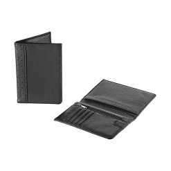Faux Leather RFID-Blocking Passport Wallet, Black, 8.25" (TS271)<Travel Smart Hot