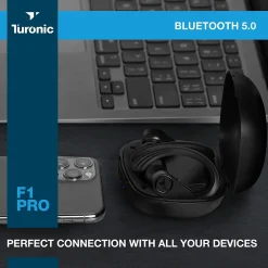 Treblab Turonic F1 Pro Wireless Earbuds, Black (F1-PRO-B)