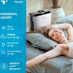 Treblab Turonic Premium HEPA Air Purifier & Humidifier, White (PH950)