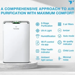 Treblab Turonic Premium HEPA Air Purifier & Humidifier, White (PH950)
