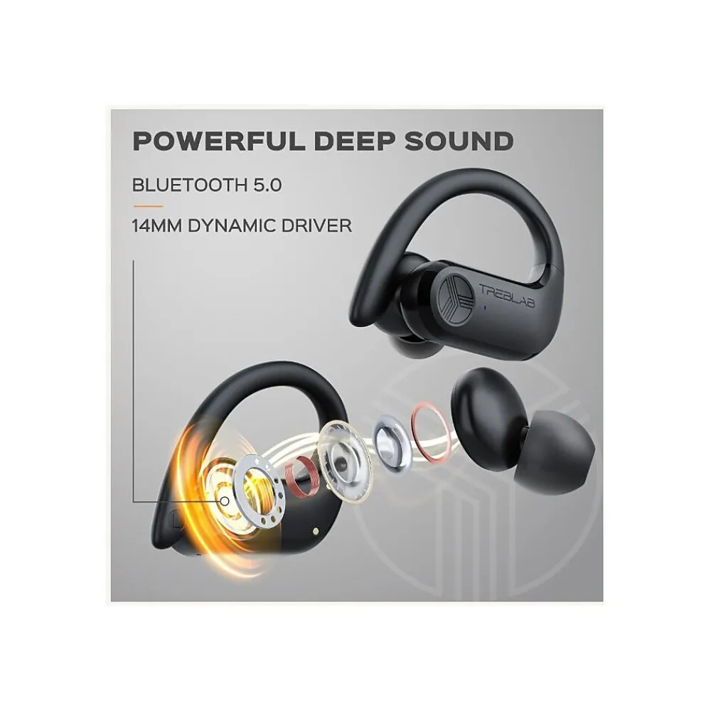 X3 Pro Wireless Noise Canceling Earbuds, Bluetooth, Black (X3-PRO-B)<Treblab Best