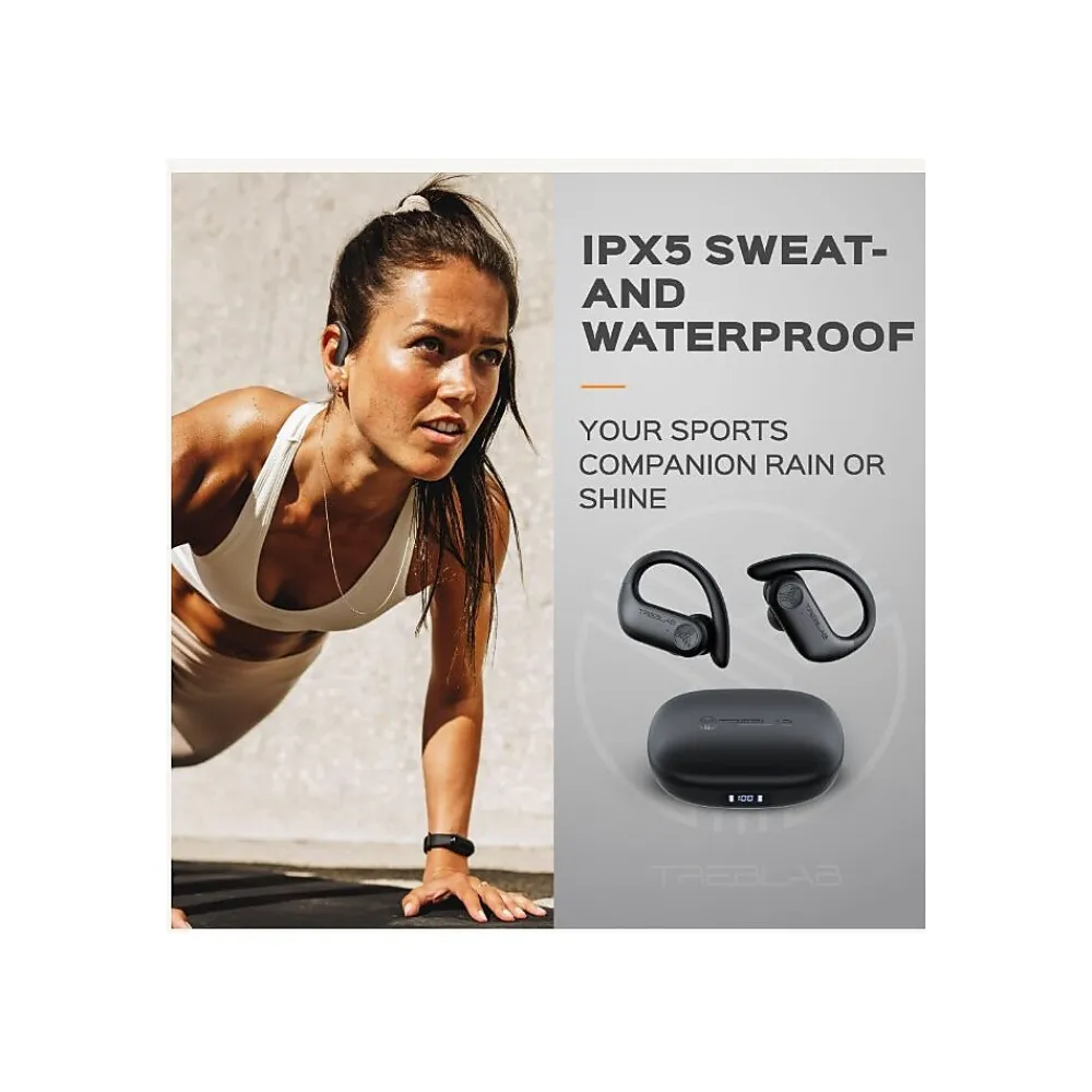 X3 Pro Wireless Noise Canceling Earbuds, Bluetooth, Black (X3-PRO-B)<Treblab Best