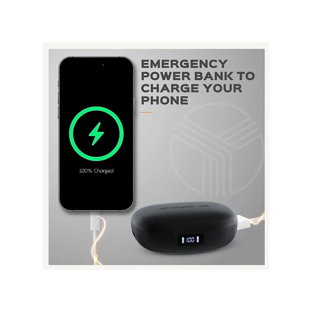 X3 Pro Wireless Noise Canceling Earbuds, Bluetooth, Black (X3-PRO-B)<Treblab Best