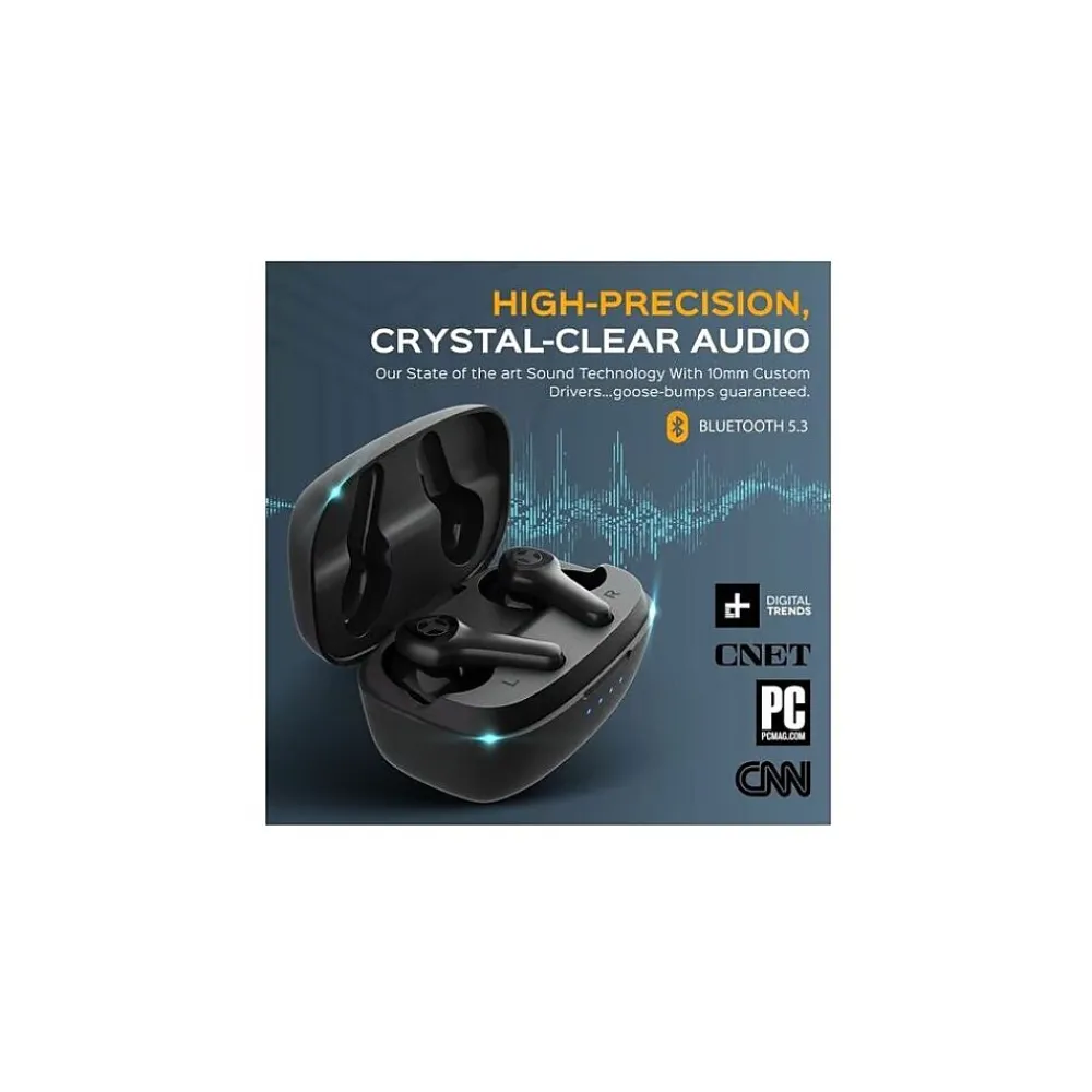 X9 Pro Wireless Noise Canceling Earbuds, Bluetooth, Black<Treblab Outlet