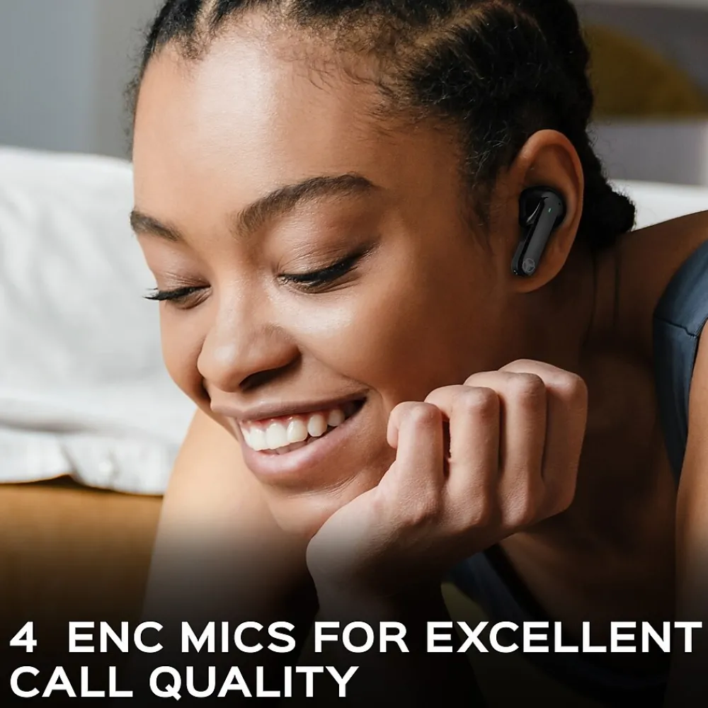 X1 True Wireless Earbuds, Waterproof IPX4, Bluetooth, Black<Treblab Hot