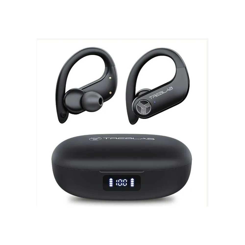 X3-Pro Bluetooth Wireless Earbuds with Earhooks, Charging Case (X3-PRO-W)<Treblab Best