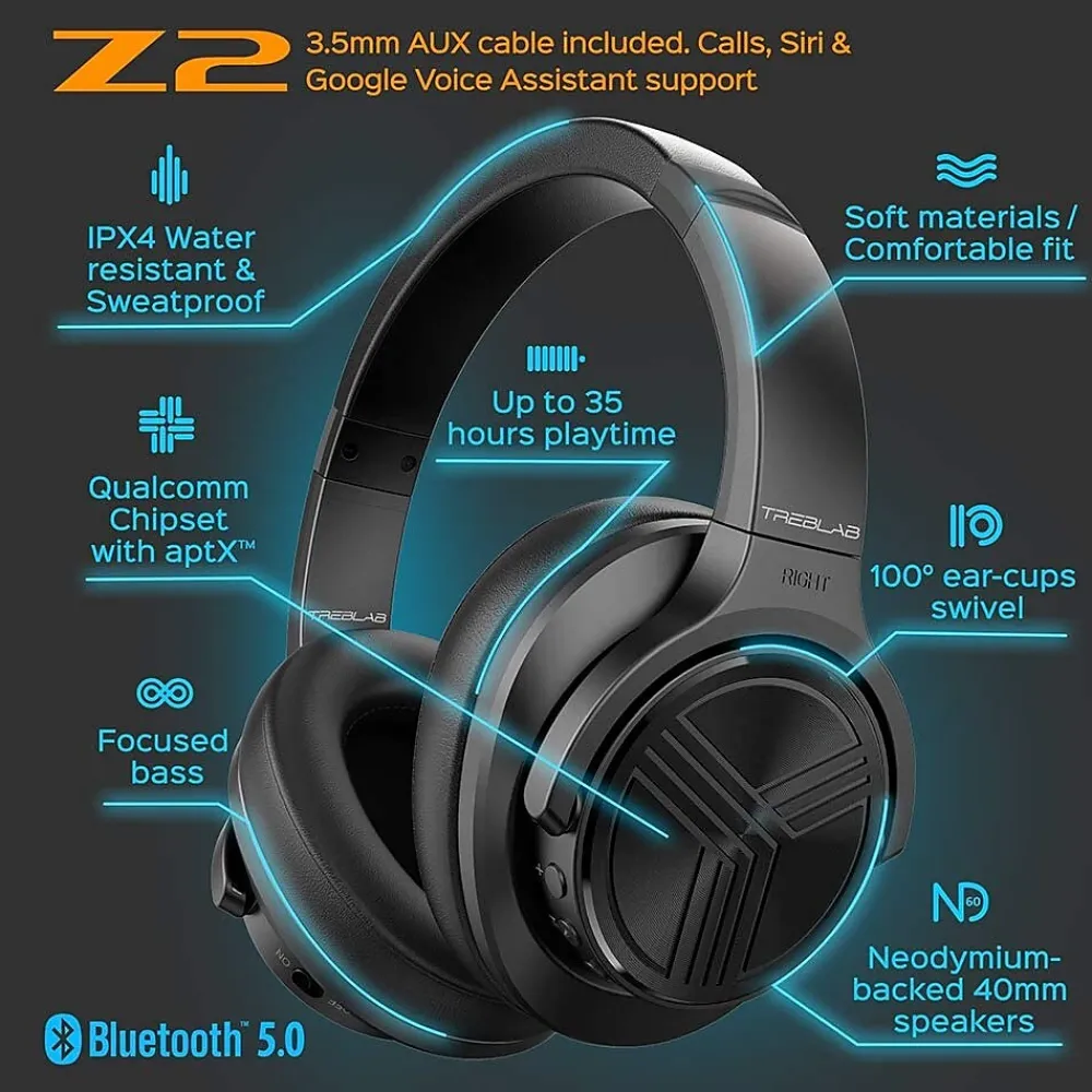 Z2 Wireless Headphones<Treblab Sale