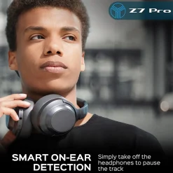Z7-PRO Wireless Hybrid Active Noise Canceling Headphones, Bluetooth, Black<Treblab Clearance