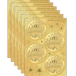 Awards & Certificates*Trend Enterprises TREND 2" Excellence (Gold) Award Seals Stickers (T-74003-6)