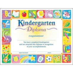 Awards & Certificates*Trend Enterprises TREND Classic Kindergarten Diploma, 30 Per Pack, 6 Packs (T-17002-6)