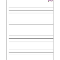 Dry Erase*Trend Enterprises Trend Music Staff Wipe-Off Chart Laminated Paper Dry-Erase Whiteboard, 17" x 22", 6/Pack (T-27304-6)