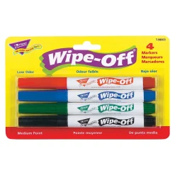 Markers|Trend Enterprises TREND Wipe-Off® Markers, Medium Point, Standard Colors, 4 Per Pack, 3 Packs (T-98003-3)