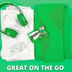 Trident Sugar Free Spearmint Gum, 14 Pieces/Pack, 12/Box (MOZ01106)