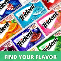 Trident Sugar Free Spearmint Gum, 14 Pieces/Pack, 12/Box (MOZ01106)