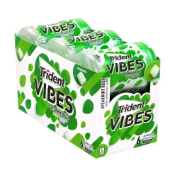 Trident Vibes Sugar Free Spearmint Rush Gum, 16 oz., 40 Pieces/Pack, 6/Pack (304-00082)