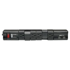 Tripp Lite 6 Outlet Rotatable, 8' Cord, 1080 Joules (TLP608RUSBB)