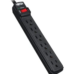 Tripp Lite 6 Outlet Surge Suppressor, 6' Cord, Black (TLP6B)