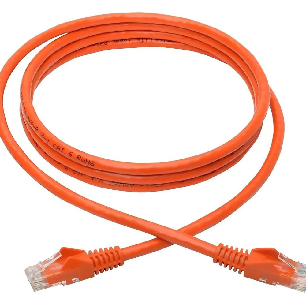 Tripp Lite 6ft Cat6 Snagless Molded Patch Cable UTP Orange RJ45 M/M 6' (N201-006-OR)