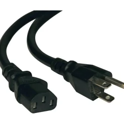 Tripp Lite 3-ft Standard Power Cord (M/M), NEMA 5-15P to IEC 60320 C13, Black (P006-003)