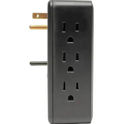 Tripp Lite Protect It! 6-Outlet Side-Load Surge Protector Wall Tap with 2 USB Charging Ports, Black, (TLP6SLUSBB)