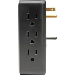 Tripp Lite Protect It! 6-Outlet Side-Load Surge Protector Wall Tap with 2 USB Charging Ports, Black, (TLP6SLUSBB)
