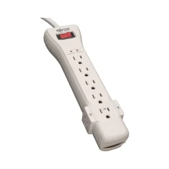 Tripp Lite Protect It! 7-Outlet Surge Protector, 7' Cord, Light Gray (TRPSUPER7)