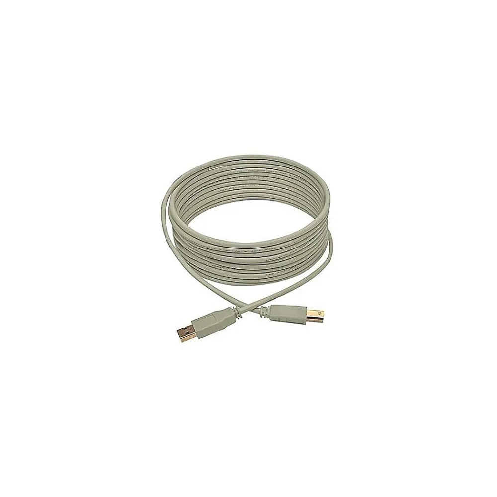 Tripp Lite U022 15' USB 2.0 Type-A to Type-B Male/Male Data Transfer Cable, Beige (U022-015-BE)