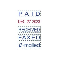 Stamps & Stamp Pads|Trodat printy-dater 4850 Dater, Message/Date, Blue and Red Inks (E4850L)