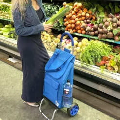 Trolley Dolly Standard Folding Hand Truck, 110 lb. Capacity, Blue (01-060)