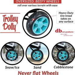 Trolley Dolly Standard Folding Hand Truck, 110 lb. Capacity, Moroccan Tile (01-581)