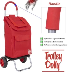 Trolley Dolly Standard Folding Hand Truck, 110 lb. Capacity, Red (01-053)