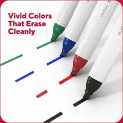 Markers|TRU RED ™ Dry Erase Kit, Chisel Tip, Assorted, 4/Pack (TR61742/TR56940)
