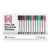 Markers|TRU RED ™ Dry Erase Marker, Fine Tip, Assorted, 12/Pack (TR61434-CC)