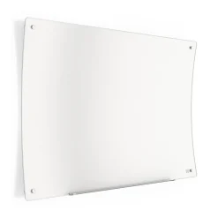 Dry Erase*TRU RED ™ Ergonomic Curved Magnetic Glass Dry-Erase Whiteboard, 4' x 3' (TR62094)