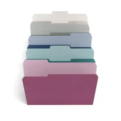 File Folders|TRU RED ™ File Folders, 3-Tab, Letter Size, Assorted Jewel Tone Colors, 100/Pack (TR58172)
