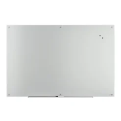 Dry Erase*TRU RED ™ Magnetic Tempered Glass Dry Erase Board, White, 6' x 4' (TR61197)