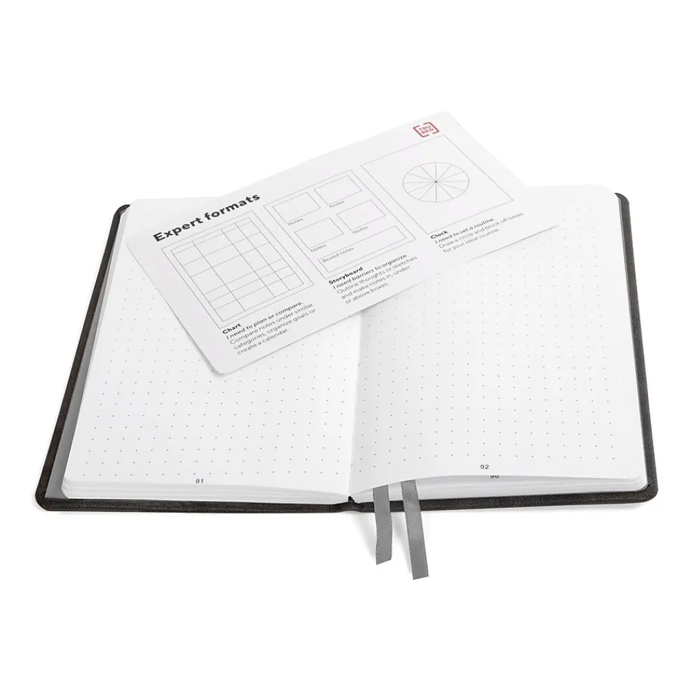 Journals|TRU RED ™ Medium Explore Journal, Dotted, Black (TR58428)