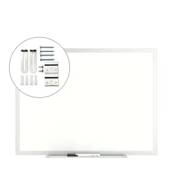Dry Erase*TRU RED ™ Melamine Dry Erase Board, Gray Frame, 2' x 1.5' (TR59356)